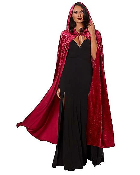 Burgundy Hooded Cape 3 Burgundy Hooded Cape