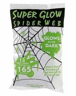 Glow In The Dark Spider Web Decoration