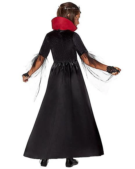 Kids Royal Vampiress Dress Costume 3 Kids Royal Vampiress Dress Costume - Image 2