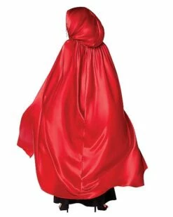 Red Satin Hooded Womens Cape -MystiMask Store 01277581 b