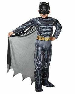 Kids Grey And Black 3D Batman Costume - DC Comics -MystiMask Store 01289404 c