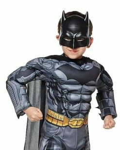 Kids Grey And Black 3D Batman Costume - DC Comics -MystiMask Store 01289404 d