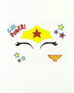 Wonder Woman Face Tattoo - DC Super Hero Girls -MystiMask Store 01330539 b