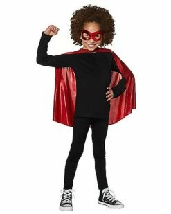 Kids Red Cape And Mask
