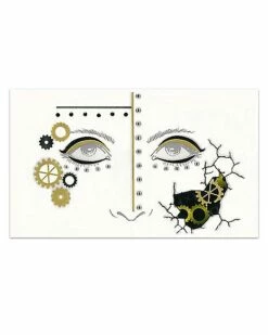 Steampunk Gear Face Decal Deluxe