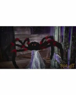 21 Inch LED Red And Black Jumping Spider Animatronic 13 21 Inch LED Red And Black Jumping Spider Animatronic -MystiMask Store 01463447 AVS