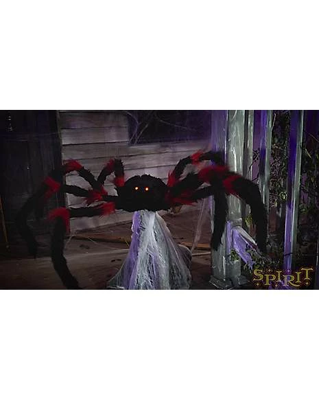 21 Inch LED Red And Black Jumping Spider Animatronic 8 21 Inch LED Red And Black Jumping Spider Animatronic - Image 6