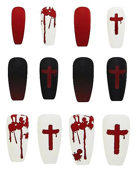 Bloody Cross Press On Nails 3 Bloody Cross Press On Nails