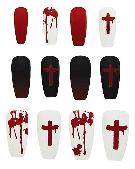 Bloody Cross Press On Nails 4 Bloody Cross Press On Nails - Image 2