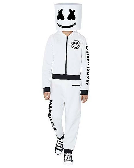 Kids Marshmello Logo Jumpsuit Costume 3 Kids Marshmello Logo Jumpsuit Costume