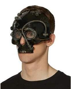 Steampunk Skull Half Mask -MystiMask Store 07392665 c