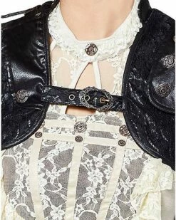 Black Steampunk Vest -MystiMask Store 07467640 c